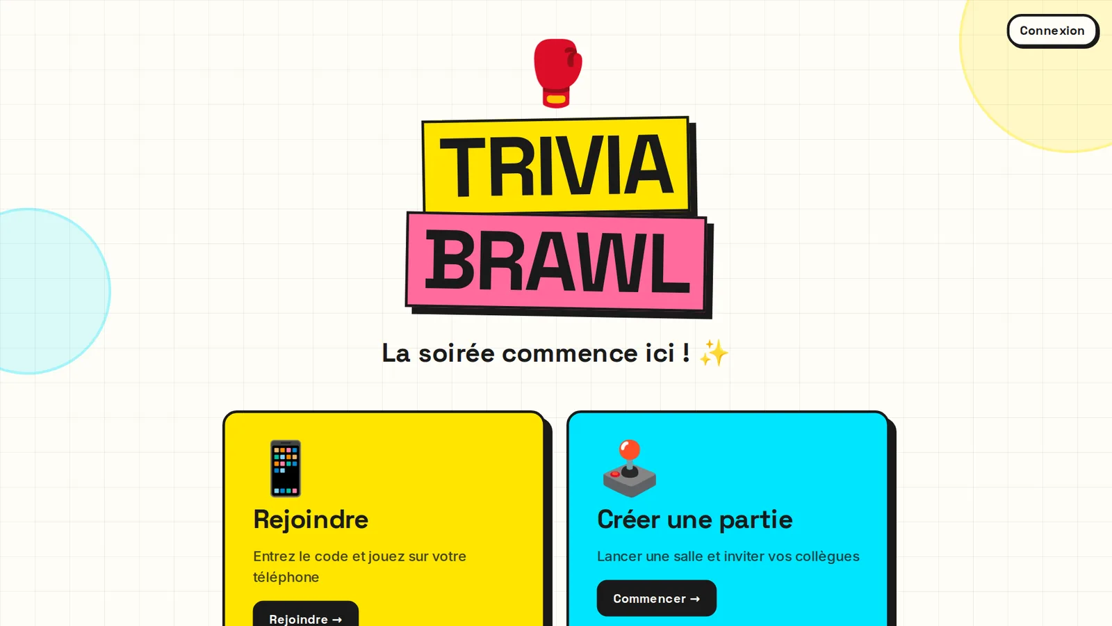 The Trivia Brawl home page